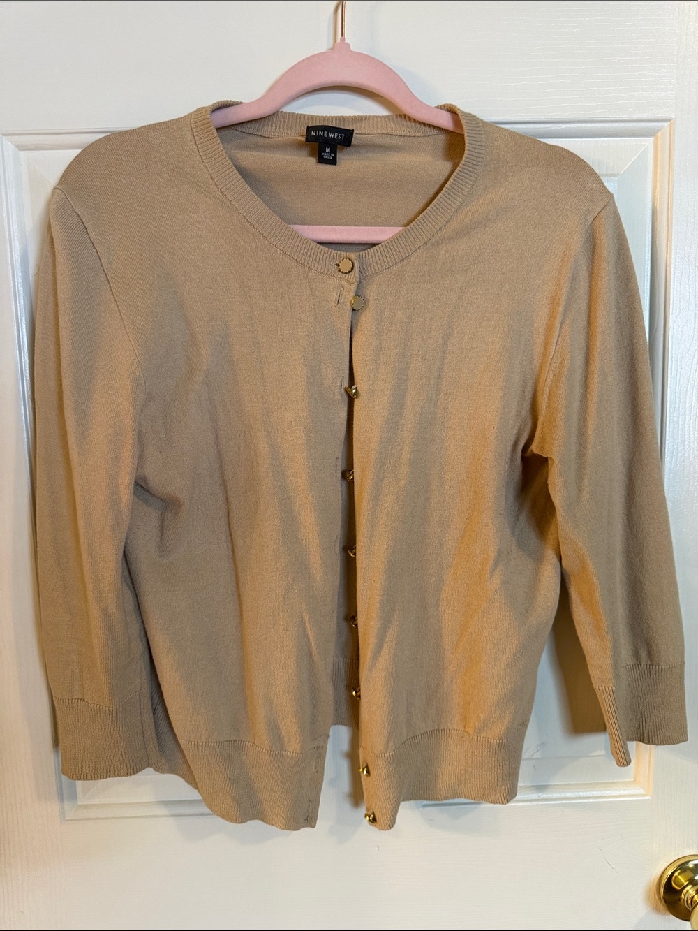 Nine West Women's Tan Button-Front Cardigan